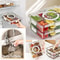 Snack Box With Lid Divided Plate For Food Storage Fruit Vegetable Snack Box For Refrigerator 2