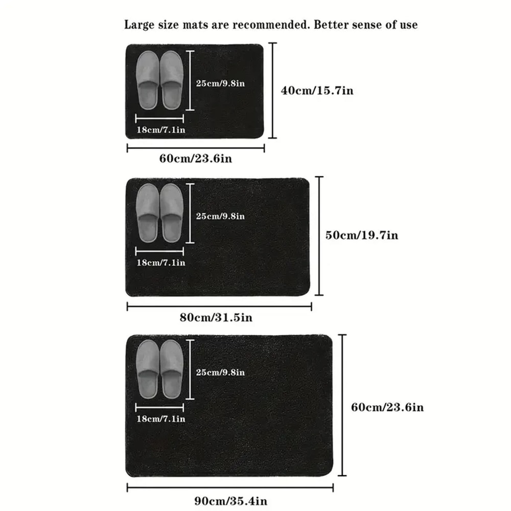 Absorbent Floor Mat Non Slip Bath Mat Anti Slip Coral Velvet Bathroom Floor Mat Door Mat Home Decor