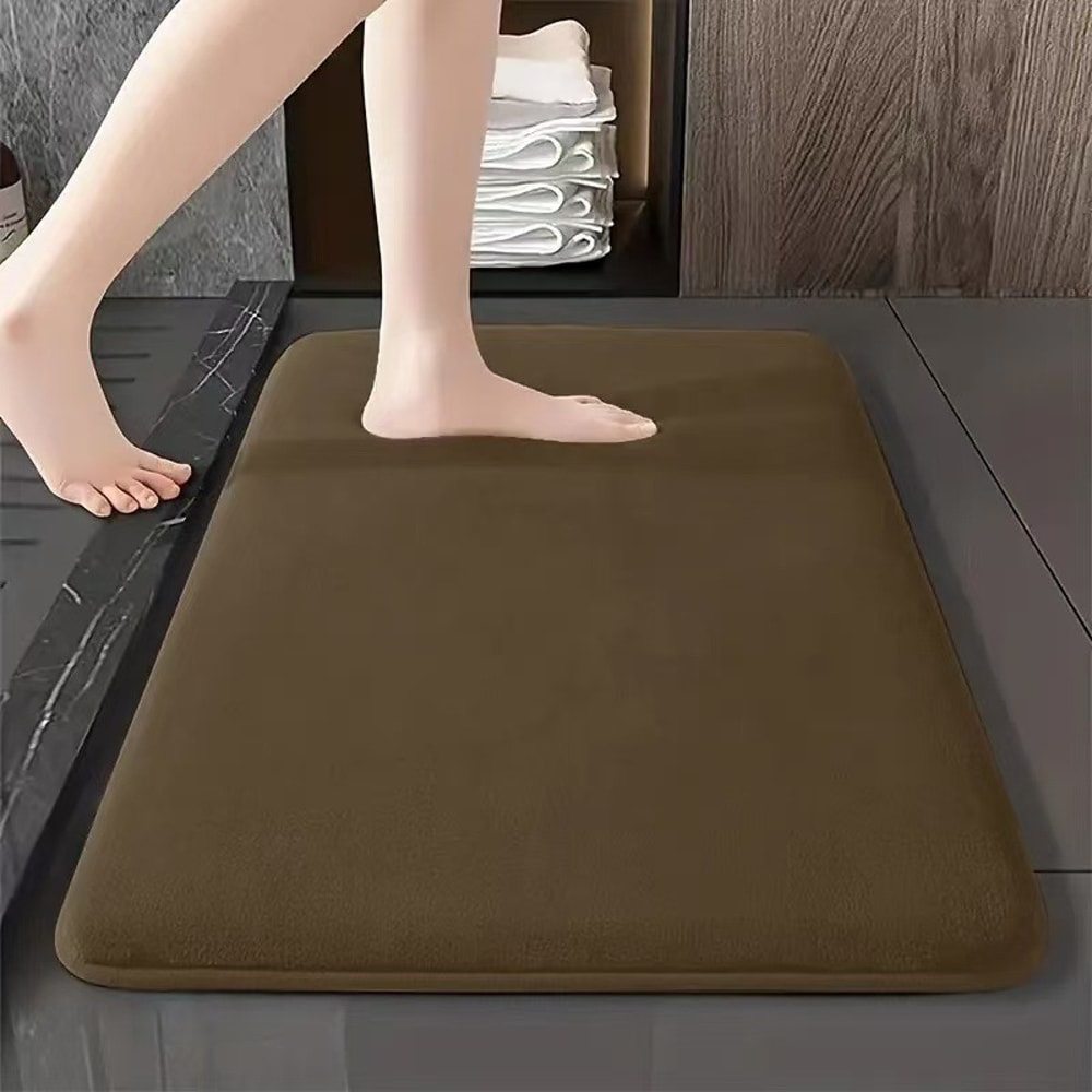 Absorbent Floor Mat Non Slip Bath Mat Anti Slip Coral Velvet Bathroom Floor Mat Door Mat Home Decor