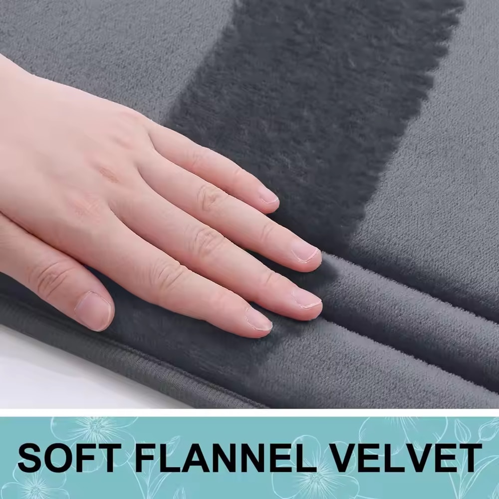 Thickened Absorbent Cotton Bathroom AntiSlip Mat QuickDrying Coral Fleece Foot Mat For Bathroom Doo 2