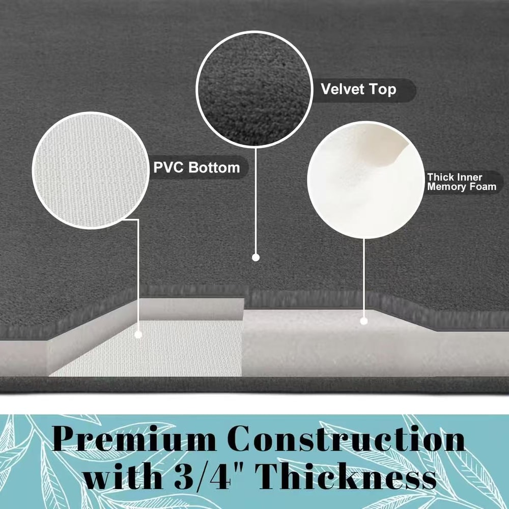 Thickened Absorbent Cotton Bathroom AntiSlip Mat QuickDrying Coral Fleece Foot Mat For Bathroom Doo 5