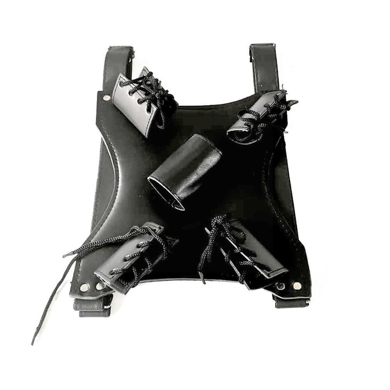 Katana Sword Strap Leather Belt, Two Scabbard PU Leather Strap for Sword Holder