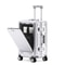Aluminum Frame Trolley Case Silent Wheels Mobile Phone Holder USB Charging For Vacation Business T 0