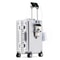 Aluminum Frame Trolley Case Silent Wheels Mobile Phone Holder USB Charging For Vacation Business T 1