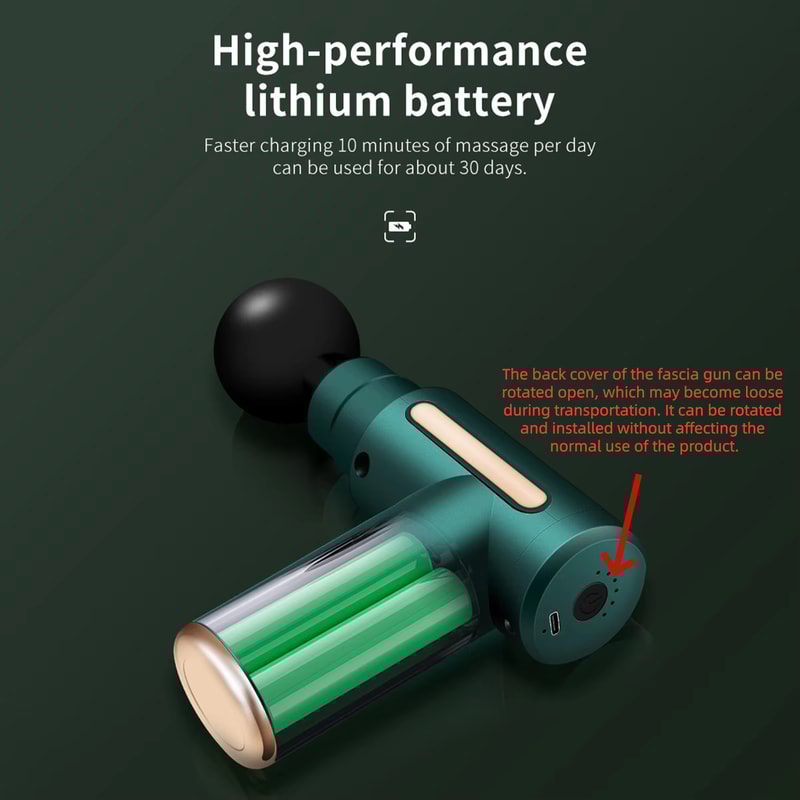 Powerful Mini Massage Gun for Muscle Recovery, Deep Tissue Pain Relief, Fascia Gun for Relaxation