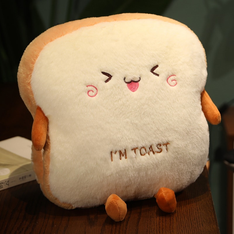 Soft Toast Simulation Bread Pillow Plush Food Doll Cute Hand Cushion Home Decor Birthday Gift 1