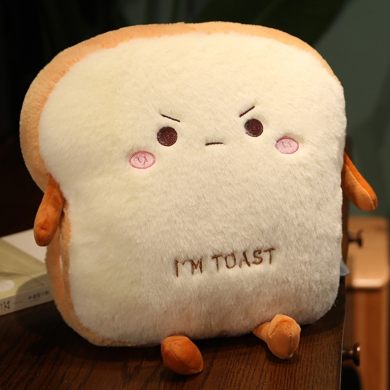 Soft Toast Simulation Bread Pillow Plush Food Doll Cute Hand Cushion Home Decor Birthday Gift 6