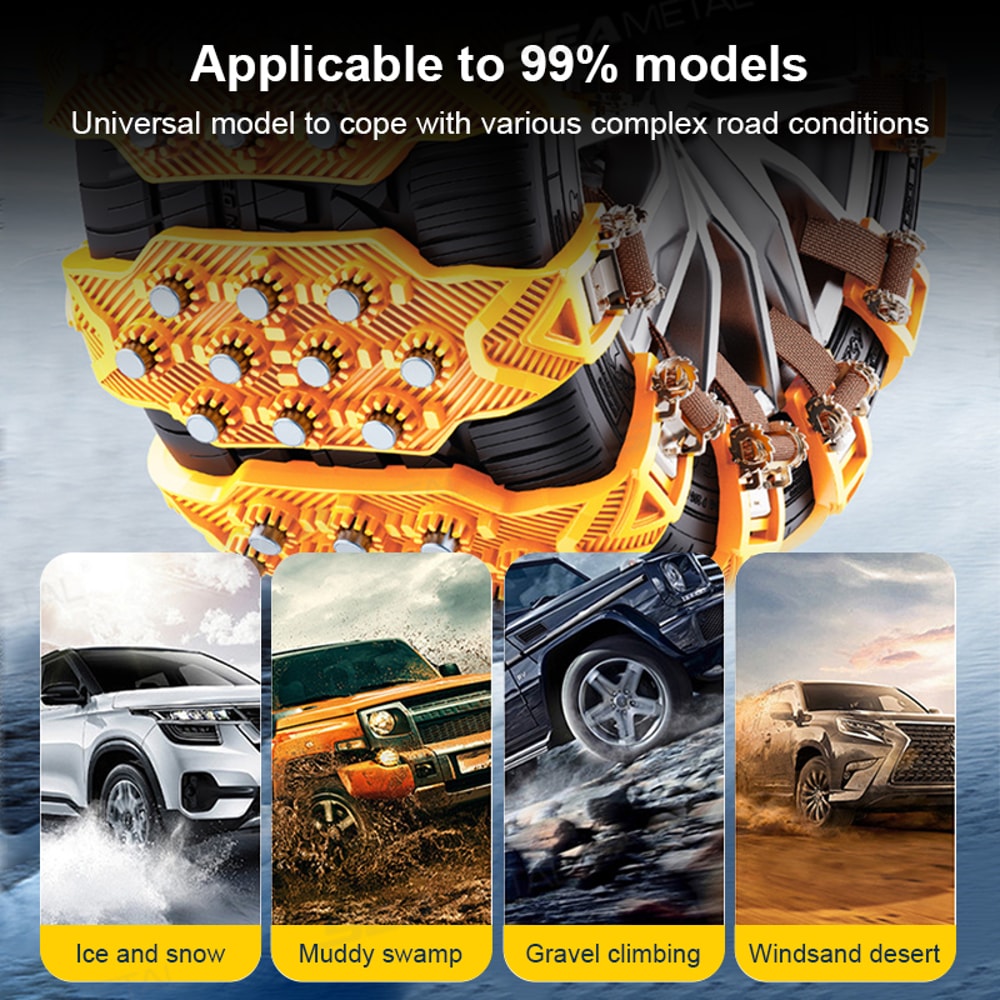 Winter Outdoor Emergency Tools Car Tire Snow Chains Antiskid Chains Wheel Tyre Cable Belt For Snow 1