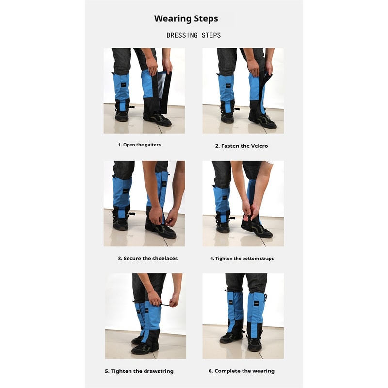 Climbing Ski Camping Hunting Winter Waterproof Hiking Leg Warmer Gaiters for Men Women, Outdoor Travel Legging Leg Cover