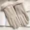 Plush Lined Beige Touchscreen Gloves, Comfortable and Warm Winter Protection for Outdoor Activities