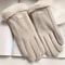 Plush Lined Beige Touchscreen Gloves, Comfortable and Warm Winter Protection for Outdoor Activities