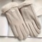 Plush Lined Beige Touchscreen Gloves, Comfortable and Warm Winter Protection for Outdoor Activities