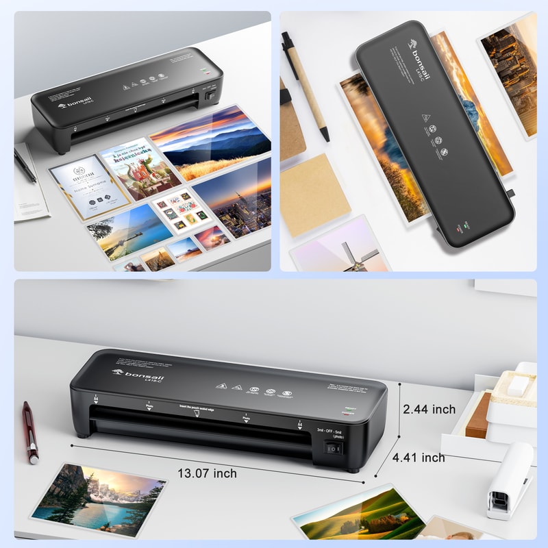 Never Jam Thermal Laminator for Docs, Posters, Photos, Easy and Convenient for Home, Office, and School Use