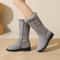 Winter Warm Boots, Fleece-Lined Boots, Thick Sole High Tube Mom Shoes