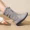 Winter Warm Boots, Fleece-Lined Boots, Thick Sole High Tube Mom Shoes