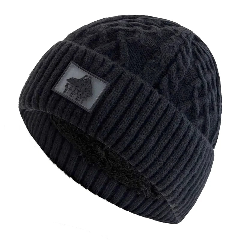 Stylish Warm Cap For Men Women, New Style Unisex Winter Hat, Plush Fur Lined Beanie Hat Ski Outdoor Sports Knitted Hat