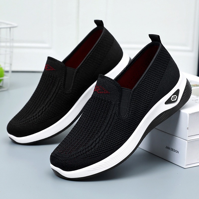 Breathable Shoes for Women, Lightweight Summer Comfort Casual Footwear for Middle-Aged Mothers, Non-Tiring Cloth Shoes