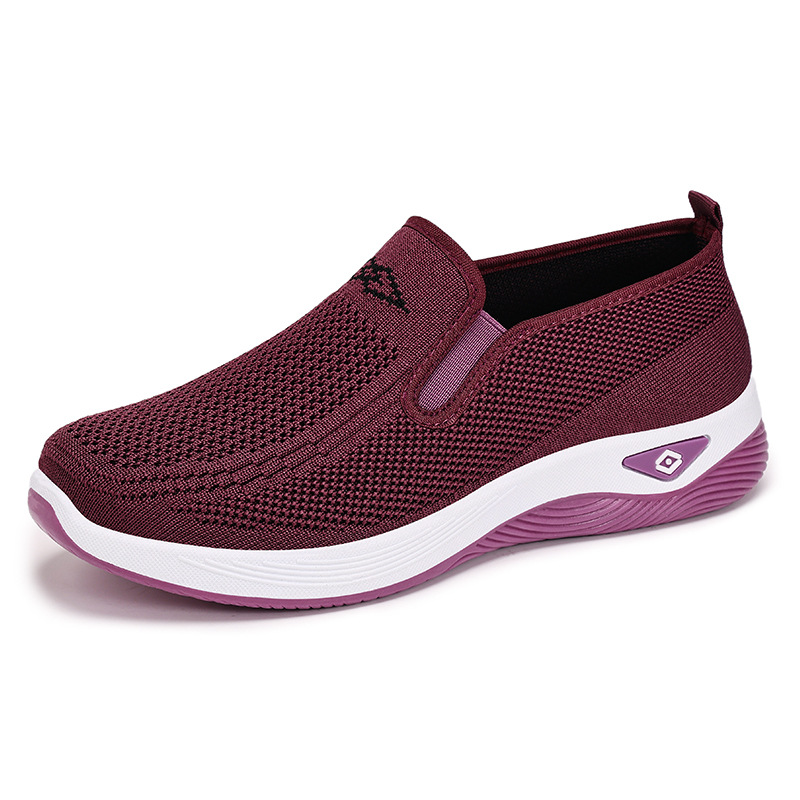 Breathable Shoes for Women, Lightweight Summer Comfort Casual Footwear for Middle-Aged Mothers, Non-Tiring Cloth Shoes