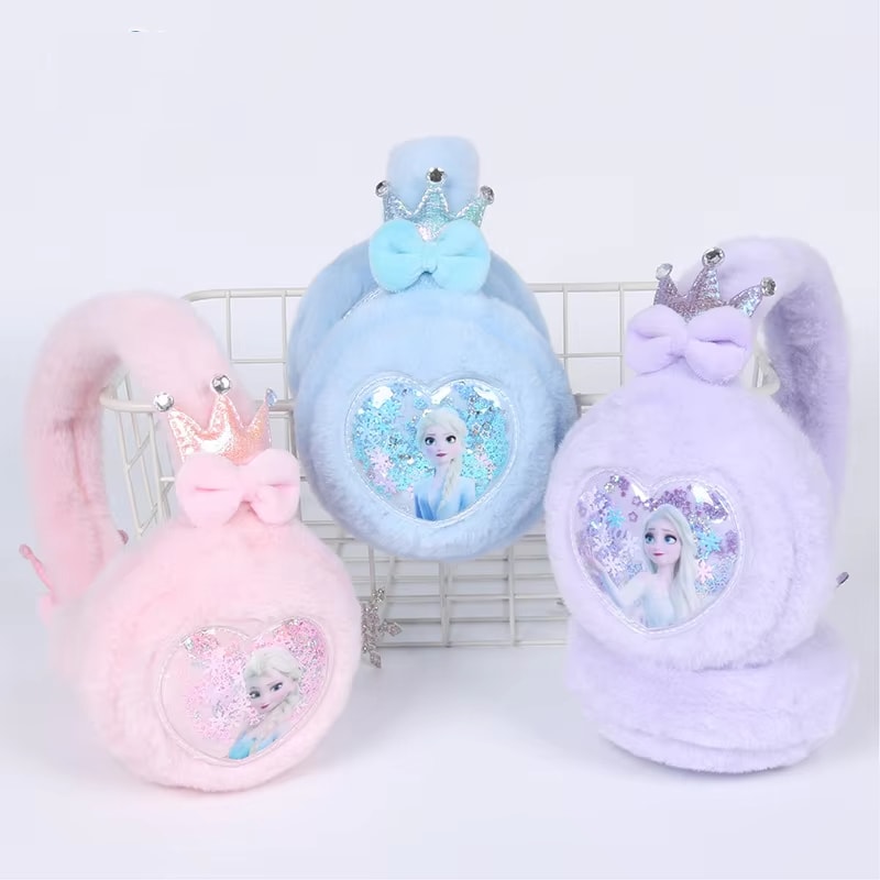 Warm Plush Disney Frozen Elsa Childrens Earmcups Winter Ears And Neck Protection For Girls 1