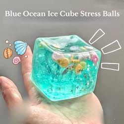 ocean sensory fidget toy, squishy stress balls cube, slow rise squishy toys for adults, squeeze party gift