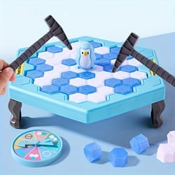 educational toy, save the penguin ice tapping rescue game, fun family game for parent-child bonding