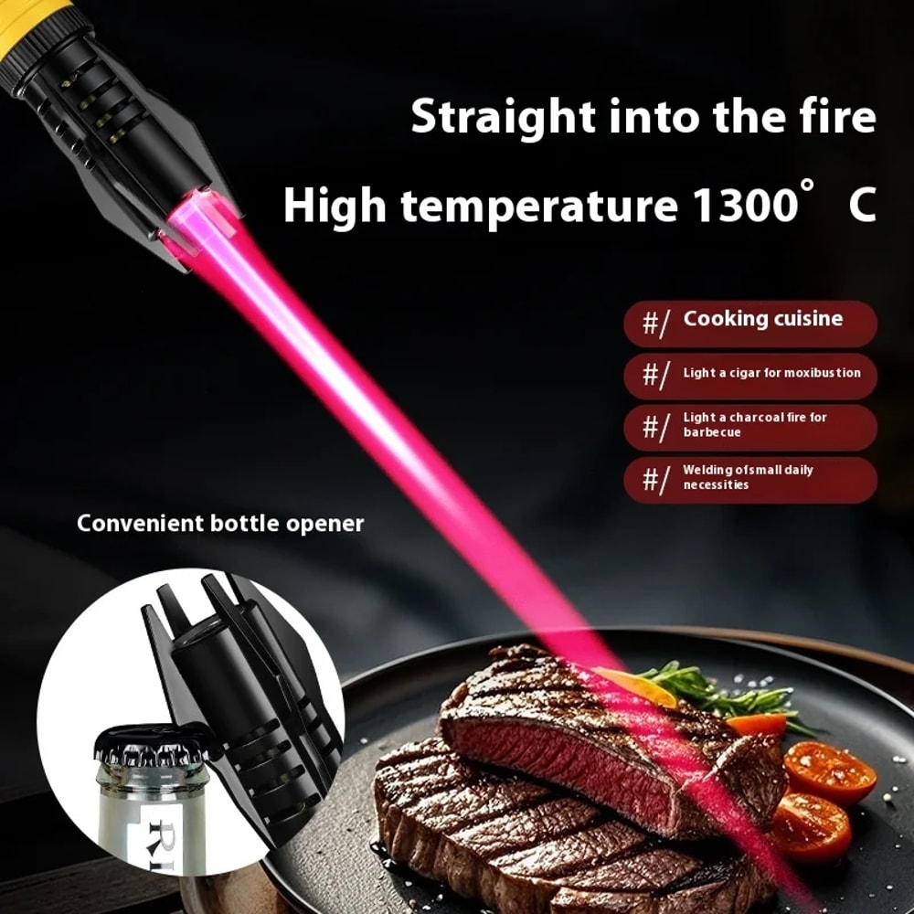 Metal Gas Lighter With Powerful Jet Flame Windproof Torch For Kitchen Cooking Barbecue Cigar Smokin 1