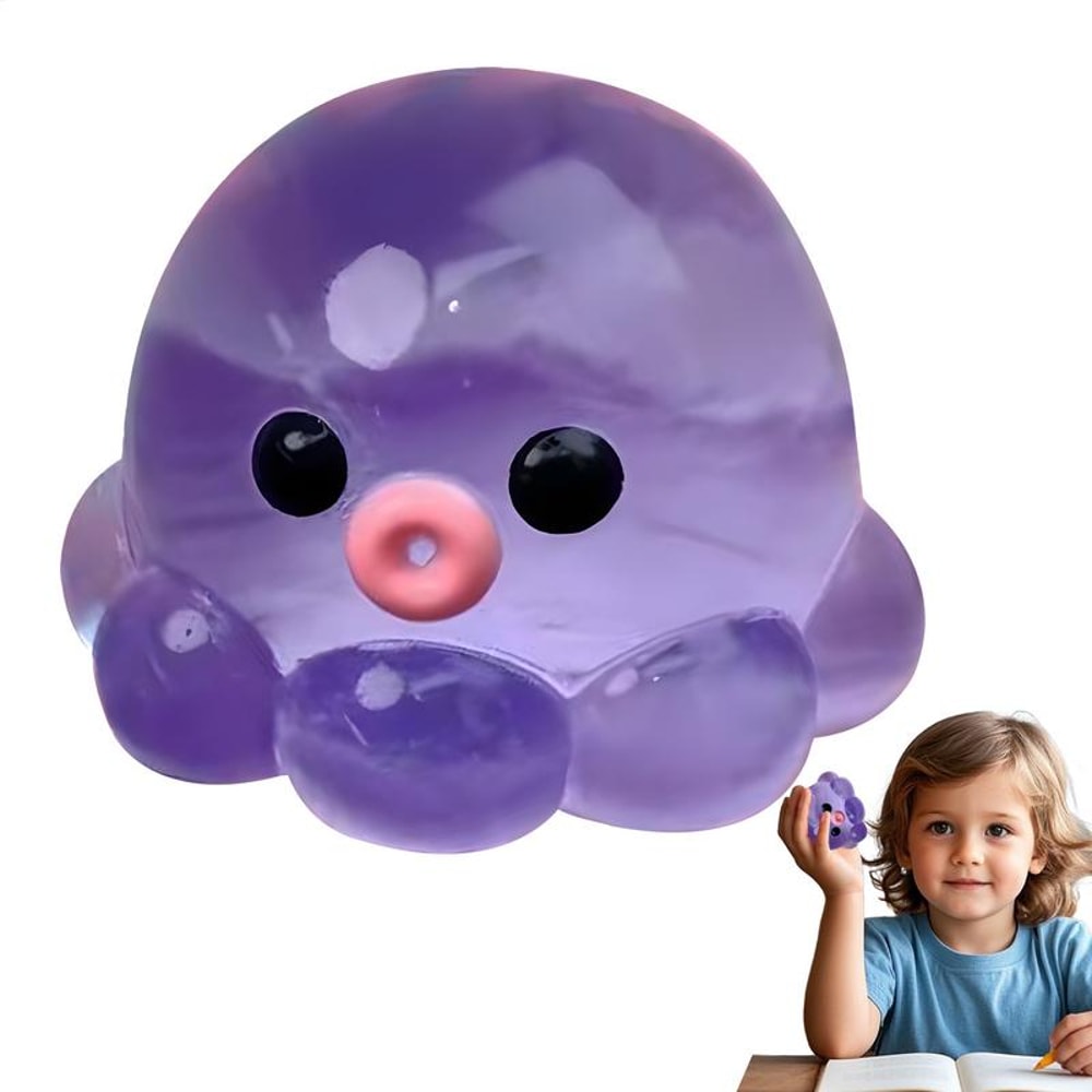 Bubble Hairstyle Game For Kids Clear Crystal Octopus Hand Relax Toy Squeeze Fidget Toy 0