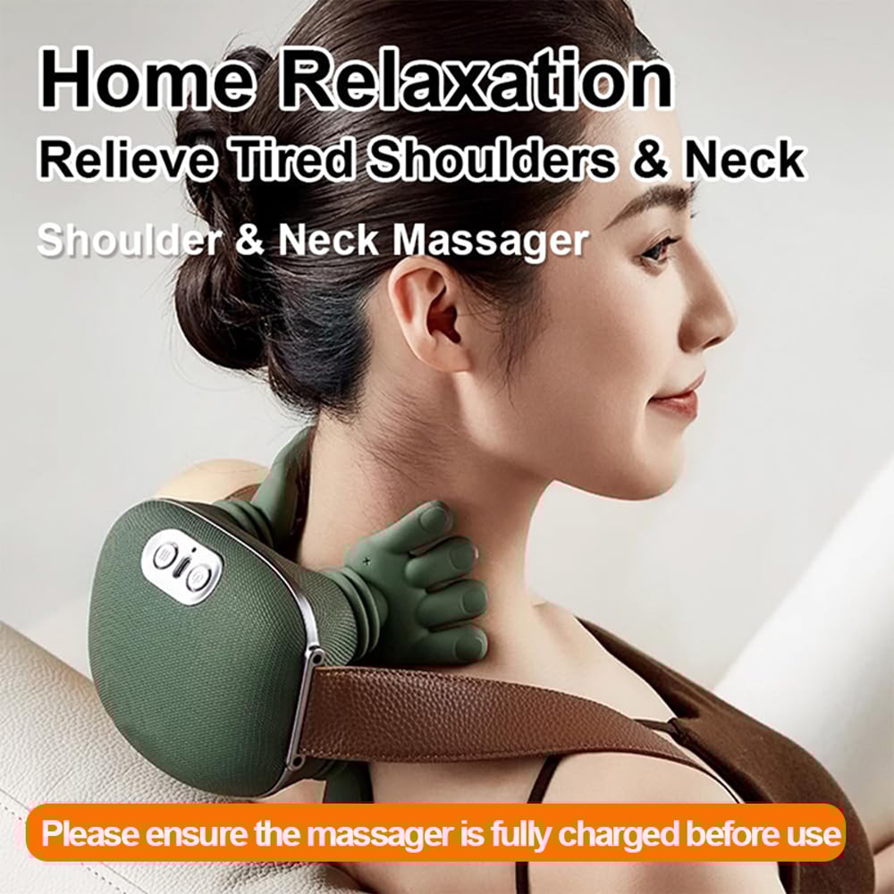 Neck Shoulder Massager Shawl Bionic Kneading Massager 3Level Modes Body Muscles Pillow 1