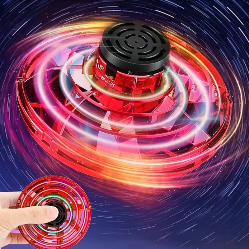 Drone Hover Ball Fly Nova Orb, LED Lights Flying Ball Boomerang Magic, Flying Spinner Fidget Toys for Kids