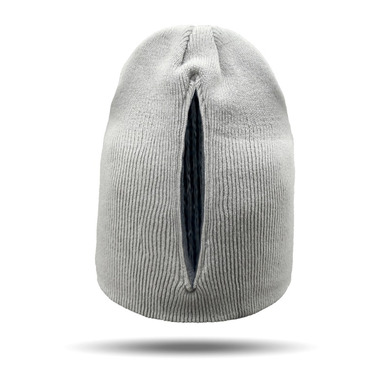 Wool Cap With Magnetic Opening Automatic Knitted Ponytail Cap For Women 3