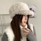 Versatile Womens Korean Baseball Cap Warm Retro Style Plush Pure Color For Autumn And Winter 3