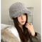 Versatile Womens Korean Baseball Cap Warm Retro Style Plush Pure Color For Autumn And Winter 4