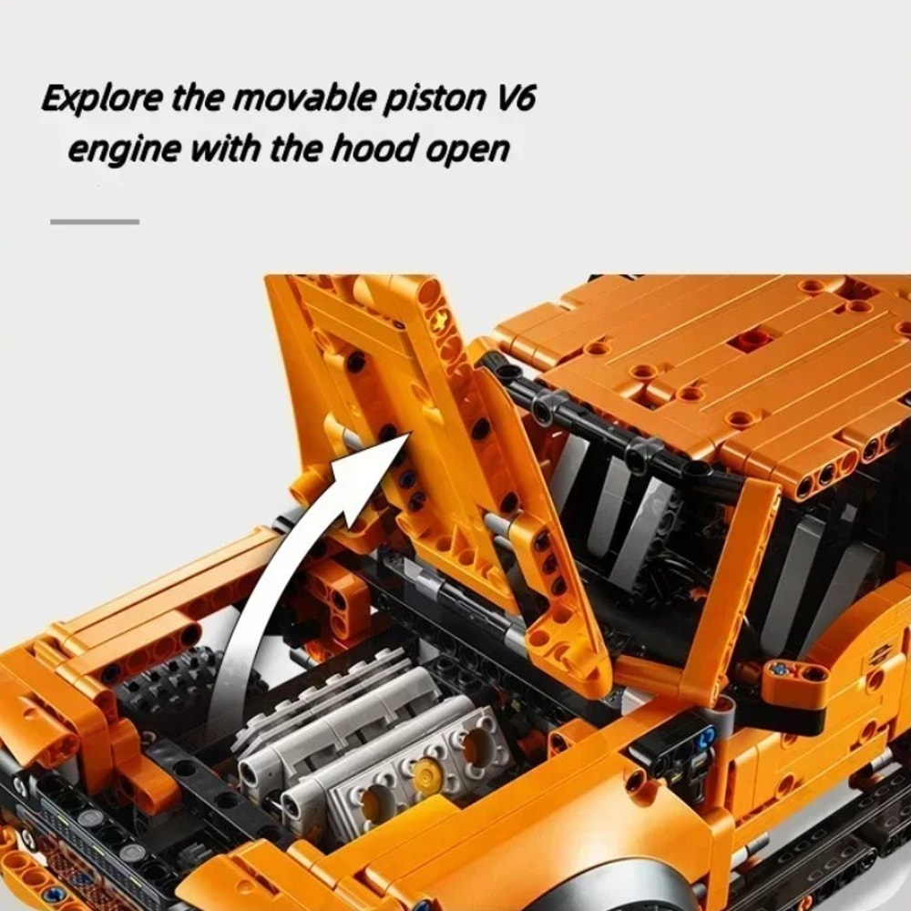 Toy Car Building Blocks Technical F500 Super Pickup Christmas Party Gift Small Ornaments 2