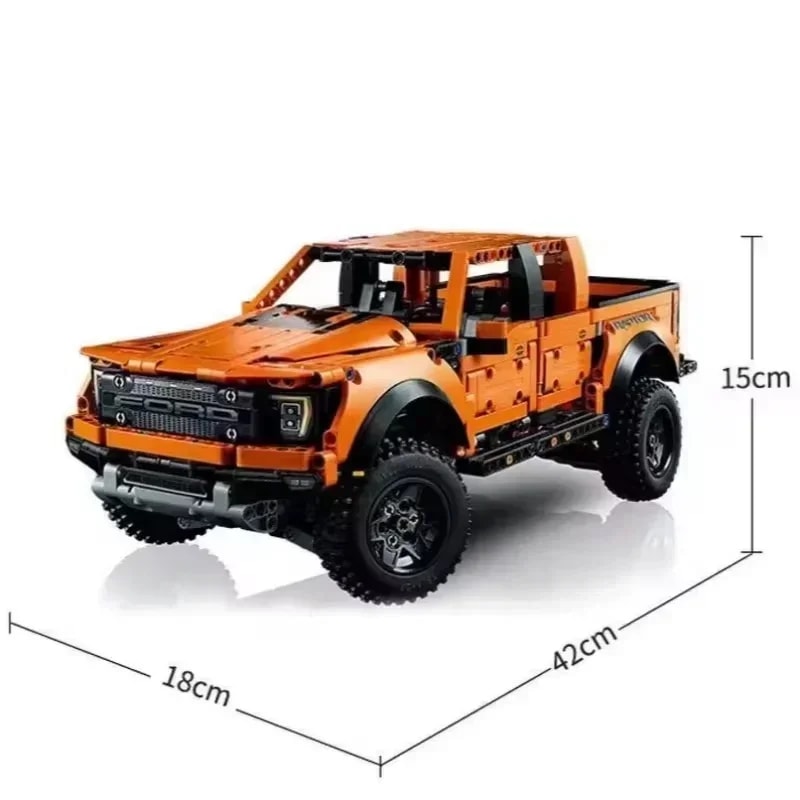 Toy Car Building Blocks Technical F500 Super Pickup Christmas Party Gift Small Ornaments 5