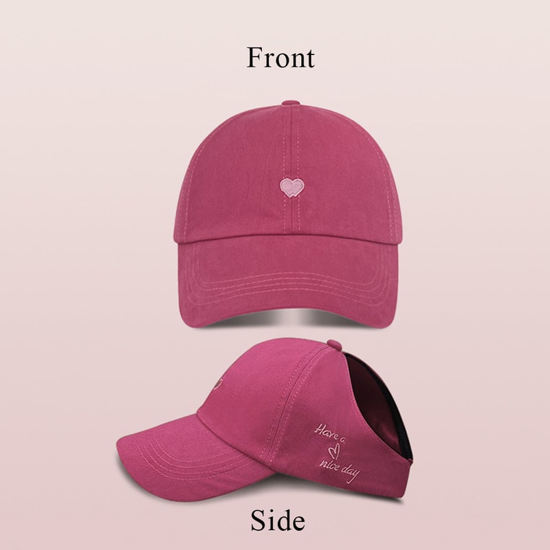 Sweet Girls Boys Classic Solid Color Kids Baseball Cap Summer Love Heart Design Sun Hat Empty Top S