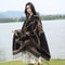 Thick Acrylic Cashmere Cape Long Poncho, Fashion Luxury Jacquard Unisex Travel Winter Shawl