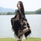 Thick Acrylic Cashmere Cape Long Poncho, Fashion Luxury Jacquard Unisex Travel Winter Shawl