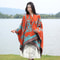 Thick Acrylic Cashmere Cape Long Poncho, Fashion Luxury Jacquard Unisex Travel Winter Shawl