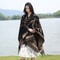 Thick Acrylic Cashmere Cape Long Poncho, Fashion Luxury Jacquard Unisex Travel Winter Shawl