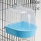 Splash-Proof Transparent Bird Bath Tub, Parrot Shower w/ Easy-Grip Handle for Lovebirds & Conures