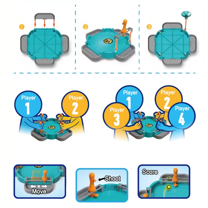 Pinball Battle Table Toys Children Board Games Soccer Marble Shoot Game Family Fun Interactive Soci 1