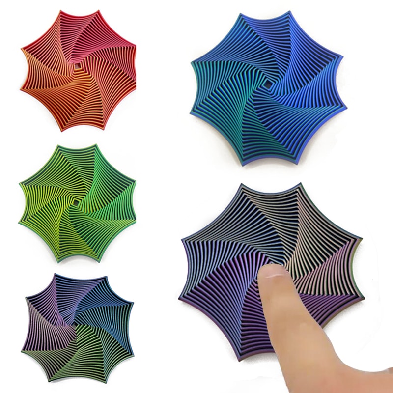 Fidget Octagonal Toy, 3D Printing Geometric Illusion, Sensory Stress Relief Toy for Parties