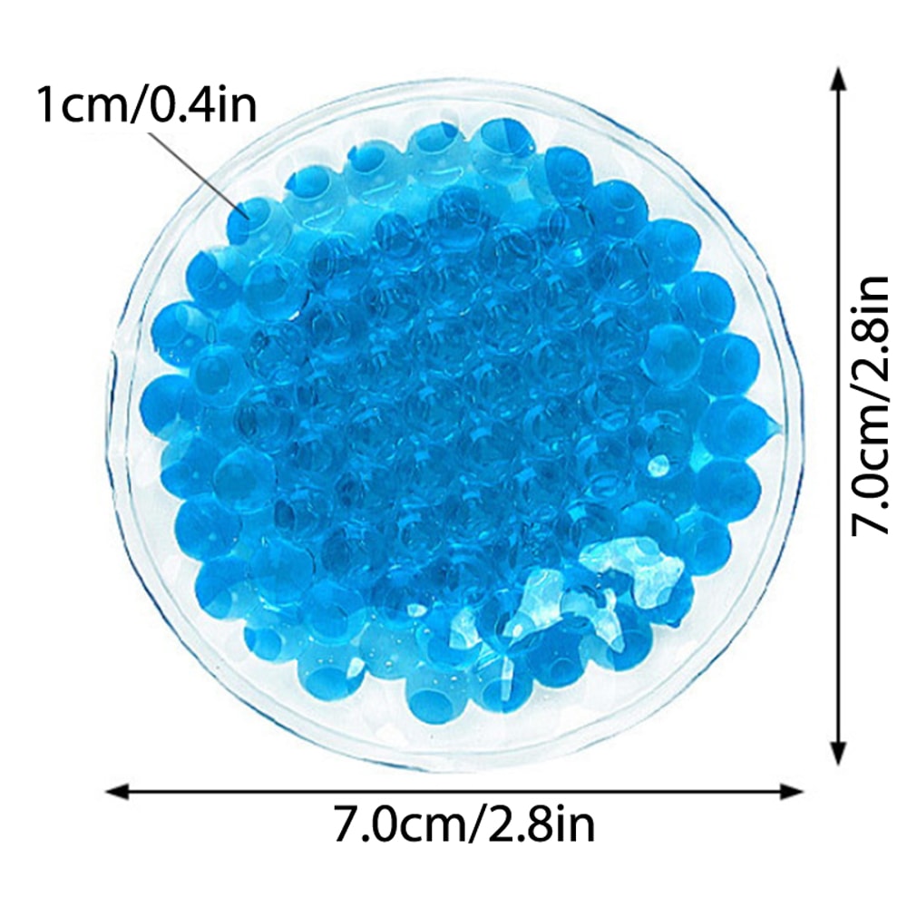 Round Cooling Gel Eye Pad, Hot Cold Compress for Eye Strain Relief, Ice Gel Pack for Men Women