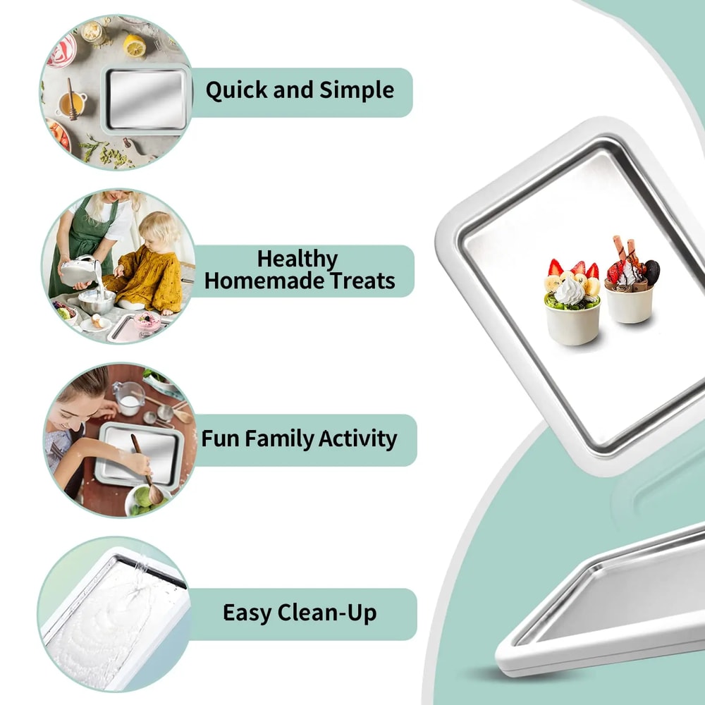 DIY Household Frozen Yogurt Maker, Multifunctional Rolled Ice Cream Maker for Stir-Fried Ice Cream