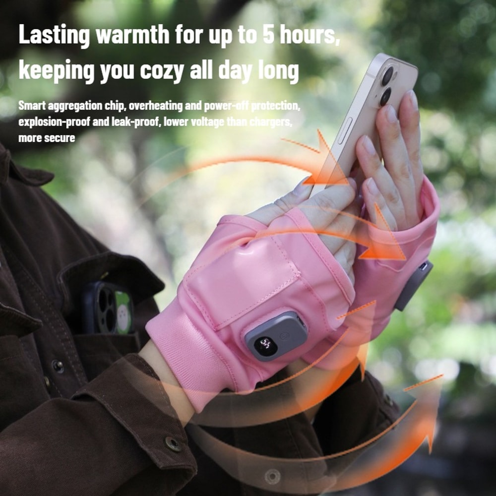 Thermal Winter Gloves Electric Heated Powered Windproof Touchscreen For Cycling Skiing 4