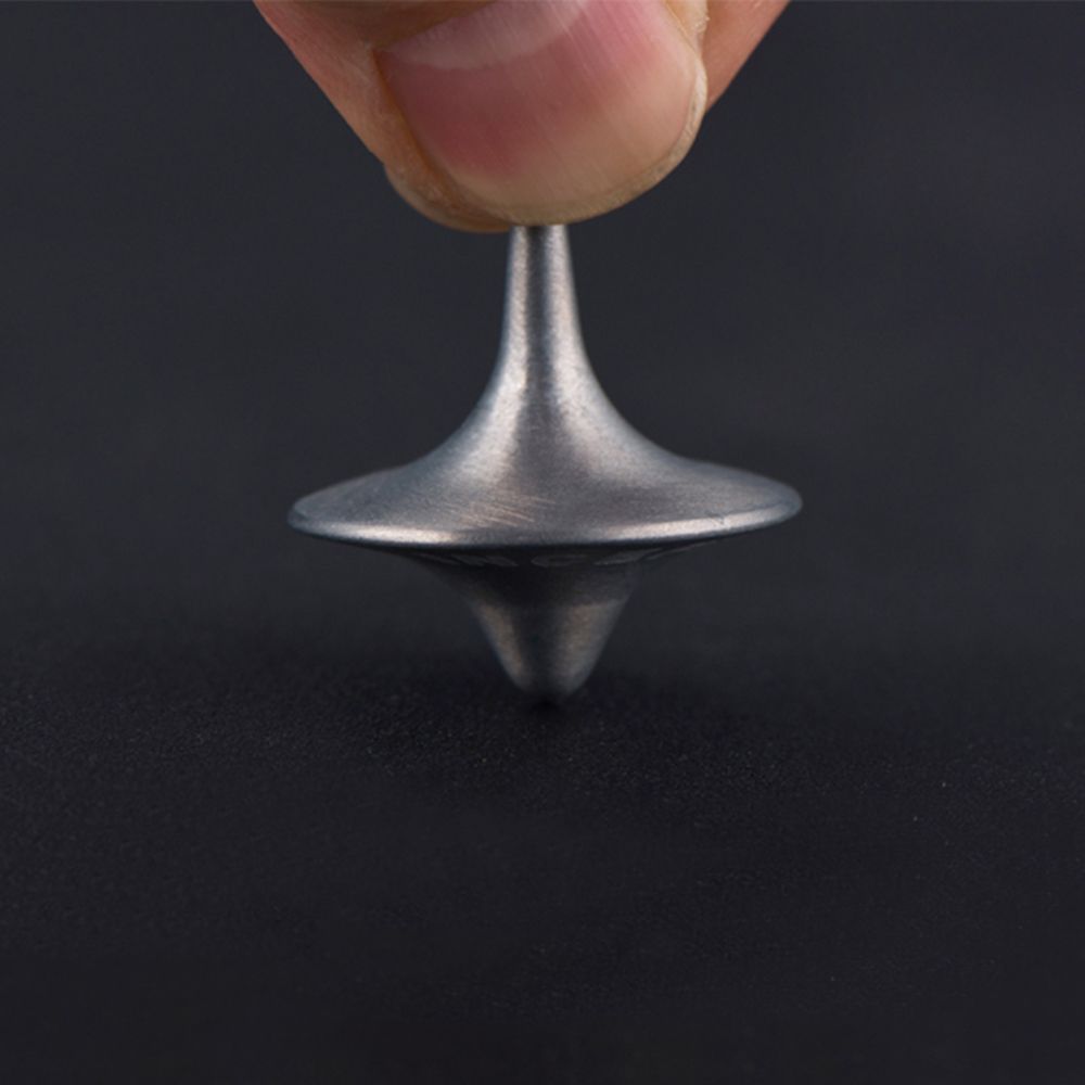 Totem Print Spinning Top Metal Gyro For Great Accuracy And Silver Performance 2
