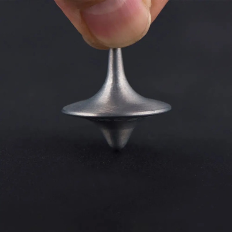Totem Print Spinning Top Metal Gyro For Great Accuracy And Silver Performance 5