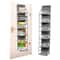 Behind The Door Storage Organizer, 6-Shelf Over The Door Hanging Pantry Organizer, with Clear Plastic Pockets