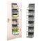 Behind The Door Storage Organizer, 6-Shelf Over The Door Hanging Pantry Organizer, with Clear Plastic Pockets