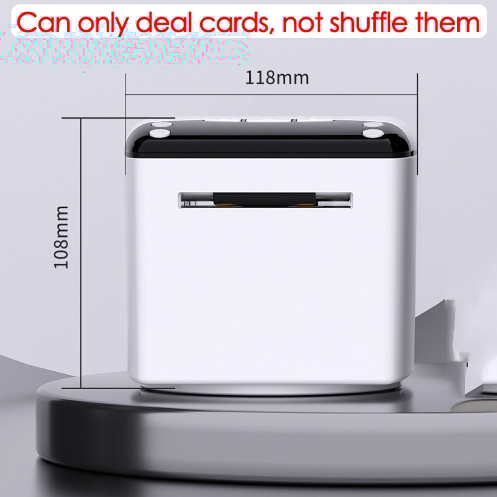 Electric Automatic Card Dealer Machine, Rechargeable Poker Cards Dispenser, Adjustable Speed and Distance Tools